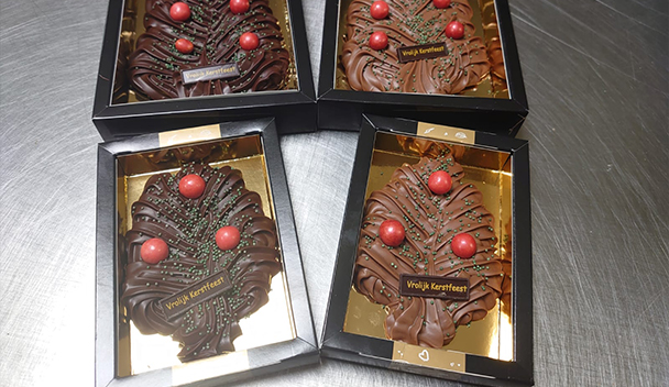 Chocolade letter Kerstboom