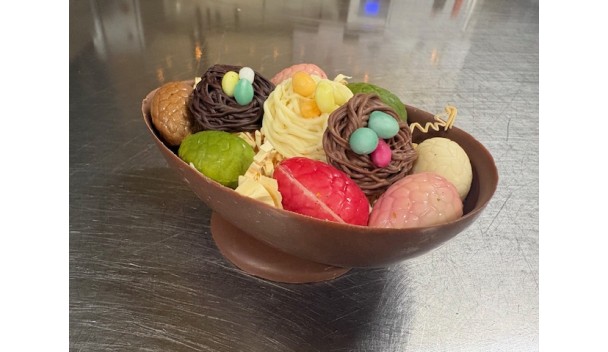 Chocolade halfgevuld paasei